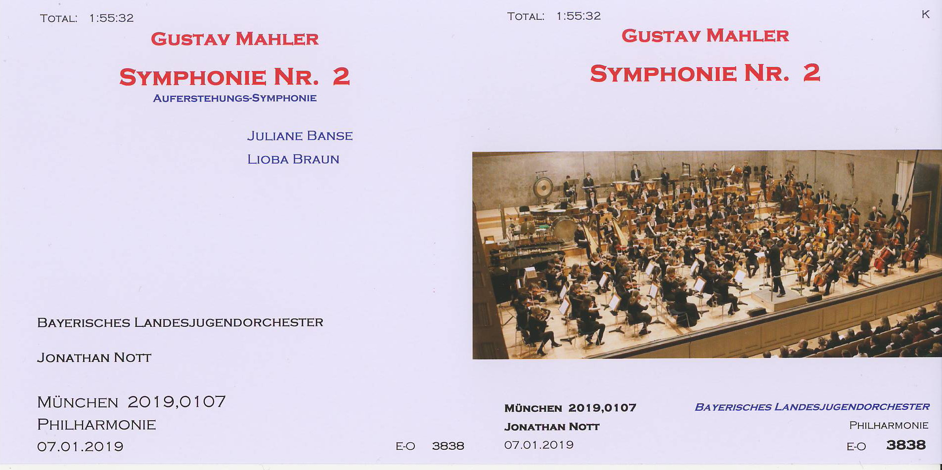 Mahler:Symphony No. 5 [Matthias Goerne - Lucerne Festival